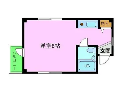 RINON谷川(ワンルーム/4階)の間取り写真