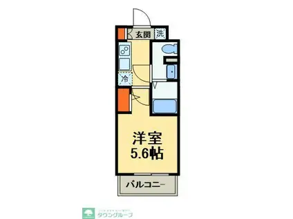 GENOVIA天王台(1K/1階)の間取り写真