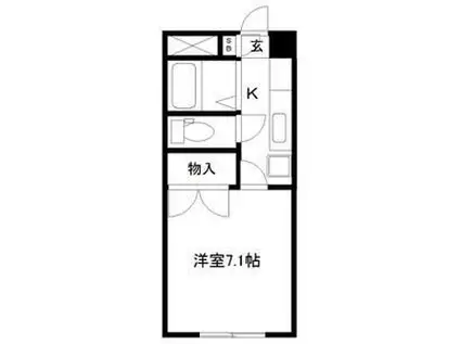 アリス川平第1(1K/1階)の間取り写真