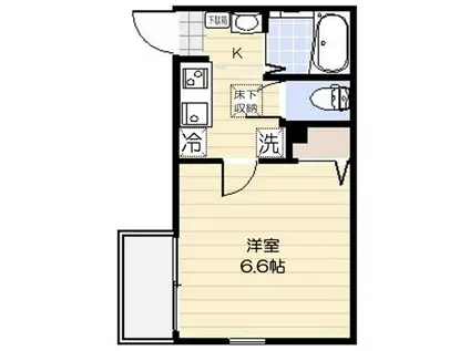 アイルグラン(1K/1階)の間取り写真