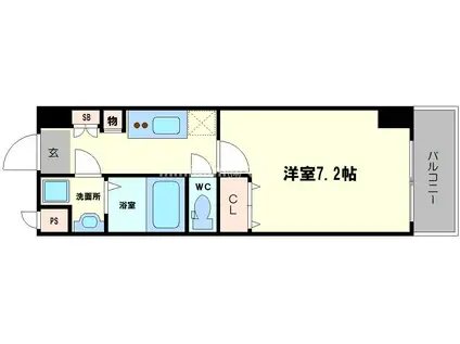 LC天神橋(1K/8階)の間取り写真