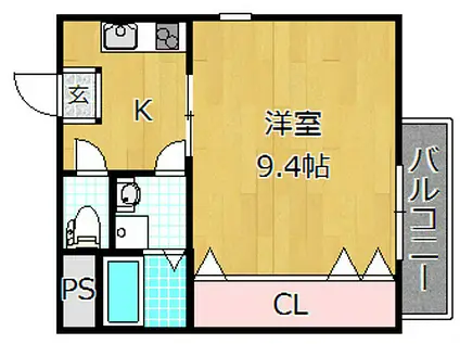 S.STAGE(1K/2階)の間取り写真