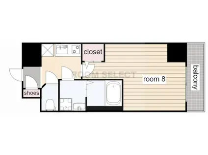 エステムコート名古屋・栄デュアルレジェンド(1K/3階)の間取り写真