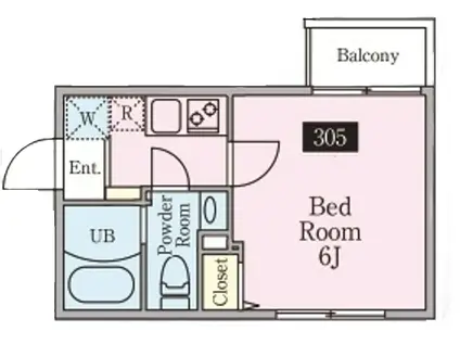 ラルーチェ新江古田(1K/3階)の間取り写真