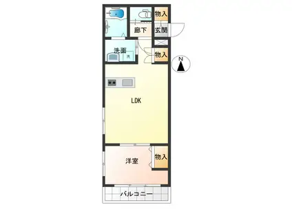 LOUIS CHOPIN(1LDK/4階)の間取り写真