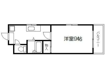 ナガオカームリー(1K/4階)の間取り写真