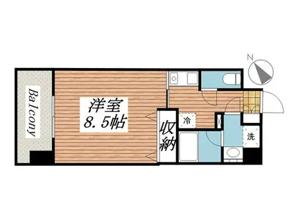 フォレスト茗荷谷(1K/2階)の間取り写真