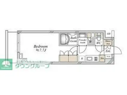 リテラス馬込(1K/2階)の間取り写真