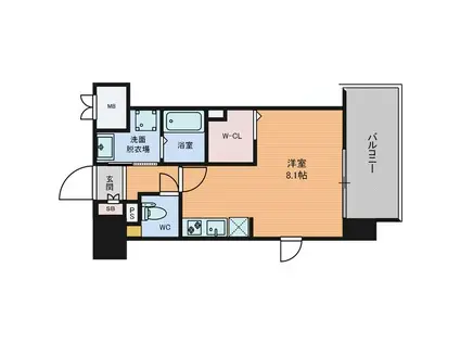 パルティール吹上アネックス(ワンルーム/6階)の間取り写真