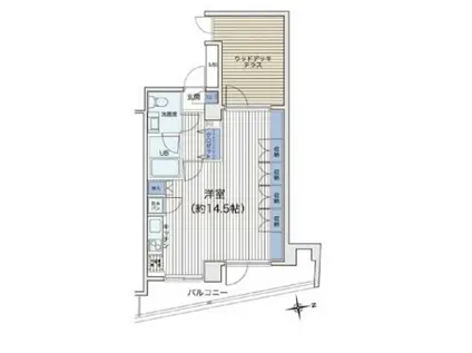 ライブコート大鳥居(ワンルーム/5階)の間取り写真