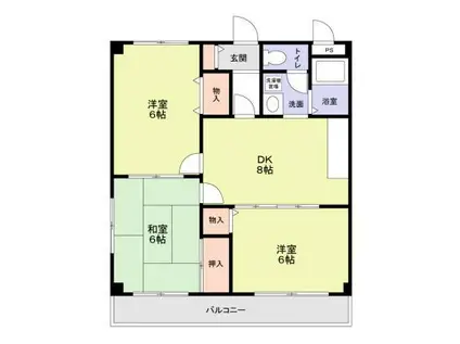 SHELLEYS金剛(3DK/3階)の間取り写真