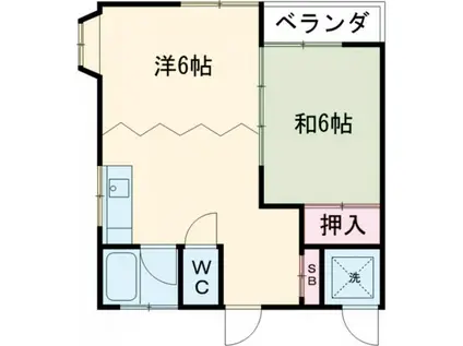 アークハイツ(2K/2階)の間取り写真