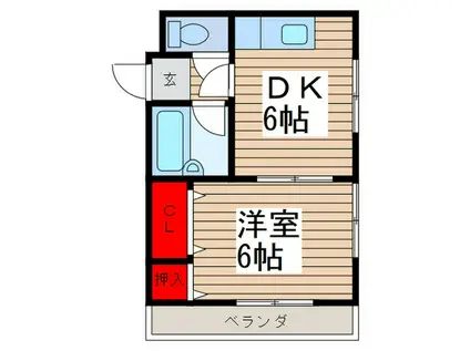 COM・EIGHT(1DK/3階)の間取り写真