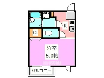 セレーノ新田(ワンルーム/3階)の間取り写真