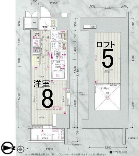 エステムコート名古屋・栄デュアルレジェンド(1K/3階)の間取り写真