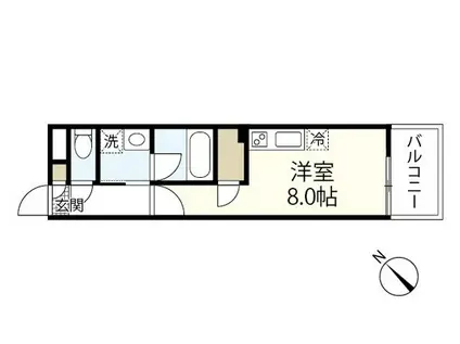 リフレスロイヤルシティIV(ワンルーム/7階)の間取り写真