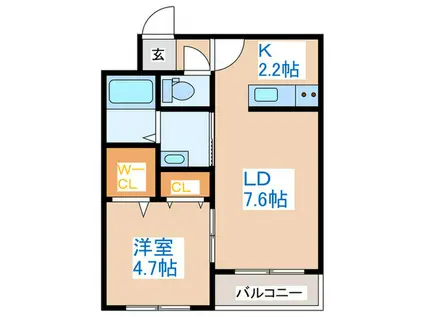 COZY PLACE琴似(1LDK/1階)の間取り写真