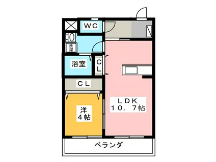 SPRING HOUSE MARUZUKA(1LDK/4階)の間取り写真