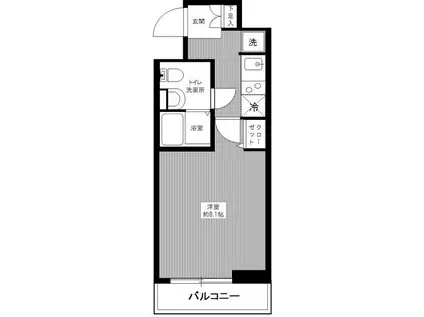 AZEST ITABASHIII(1K/5階)の間取り写真