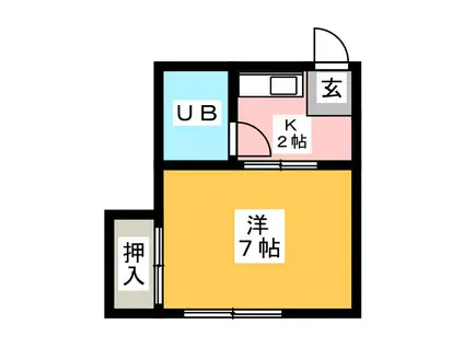 WHITE HOME(1K/1階)の間取り写真