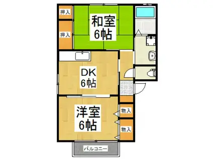 アーバンハウス(2DK/2階)の間取り写真