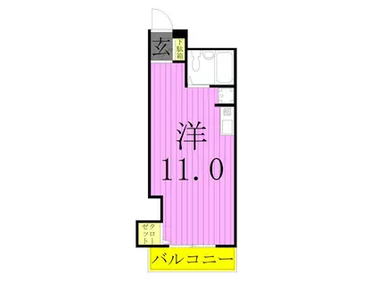 アートレジデンス竹ノ塚(ワンルーム/1階)の間取り写真