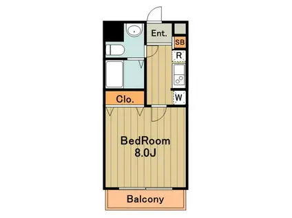 センティオ橋本(1K/1階)の間取り写真