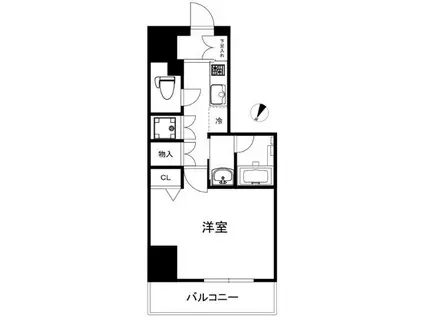 ハーモニーレジデンス田町002(1K/5階)の間取り写真