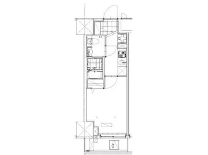 ジェノヴィア草加(1K/12階)の間取り写真