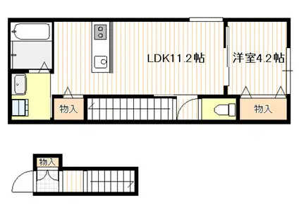 ブロギ―南栄(1LDK/2階)の間取り写真