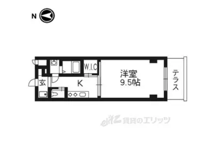 SAWARABI TERRACE(1K/1階)の間取り写真