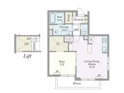 MY STYLE VINTAGE 目黒本町(1LDK/3階)の間取り写真