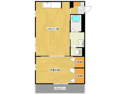 ブランドール大泉学園(1LDK/2階)の間取り写真