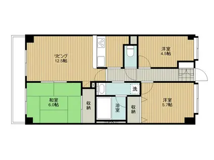 ブライトンコート(3LDK/3階)の間取り写真