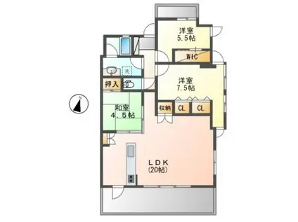 ローレルコートアトレ松阪(3LDK/15階)の間取り写真