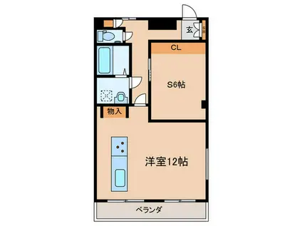 プチシャトレ東和(ワンルーム/3階)の間取り写真