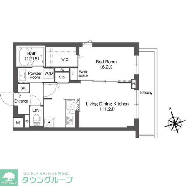 AIFLAT方南町(1LDK/2階)の間取り写真