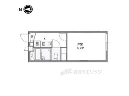 レオパレスビレック(1K/1階)の間取り写真