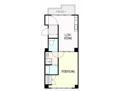 ラ・シープラット(1LDK/4階)の間取り写真