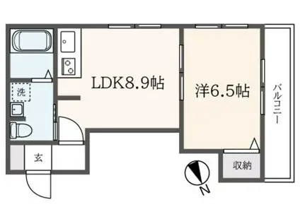 エテルニテ(1LDK/3階)の間取り写真