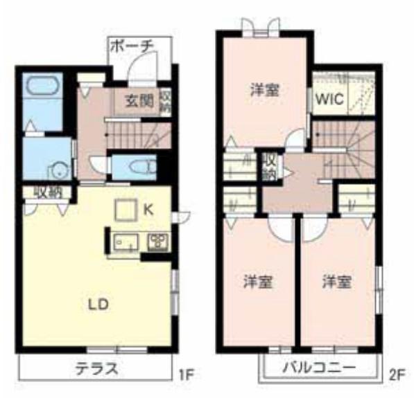 ローズコート書写(3LDK/1階)の間取り写真