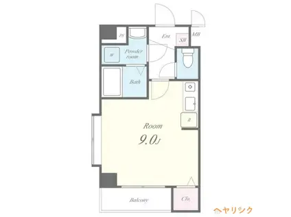 プレシャスコート(ワンルーム/3階)の間取り写真