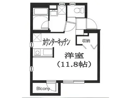 RESIDENCE NAKAMEGUR(ワンルーム/2階)の間取り写真