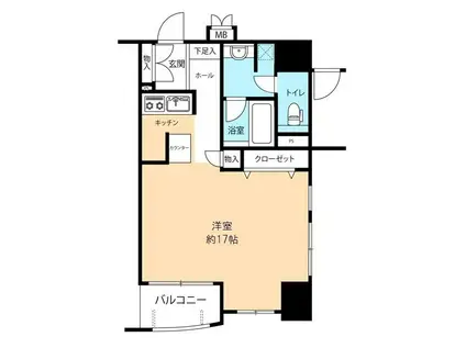 クレアランドマーク 1302号(ワンルーム/10階)の間取り写真