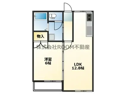 パープルタウン(1LDK/1階)の間取り写真