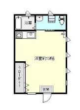 ウエスト SIDE(ワンルーム/2階)の間取り写真