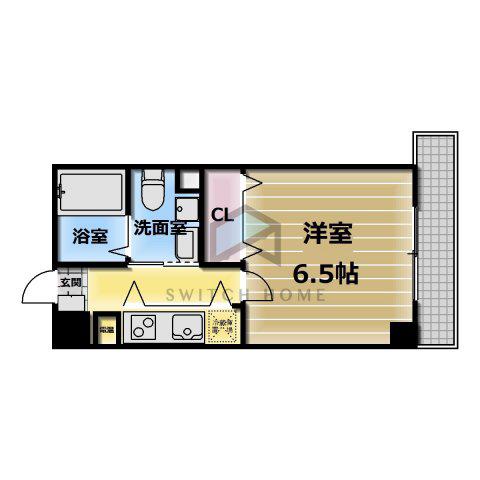 CELEB 布施東(1K/7階)の間取り写真