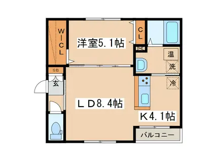 シャーウッド(1LDK/3階)の間取り写真