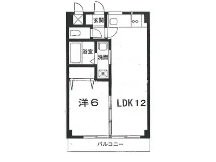 ファミーユ長岡(1LDK/3階)の間取り写真