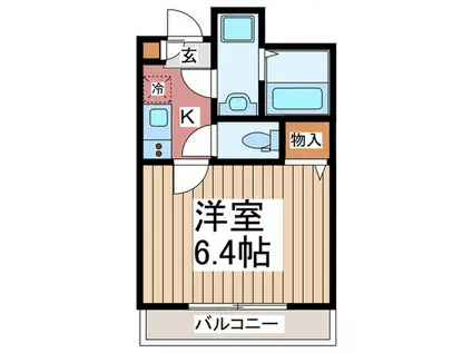 ヒルズ アソシエイト(1K/2階)の間取り写真